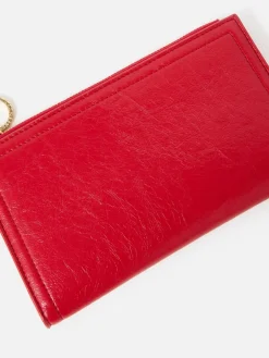 Oliver Bonas Red Fold Over Zipped Purse Outlet