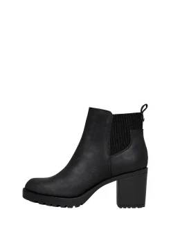 ONLY Block Heel Chelsea Boots Black Outlet