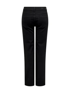 ONLY Blush Mid Rise Straight Leg Jeans With Super Stretch Black New