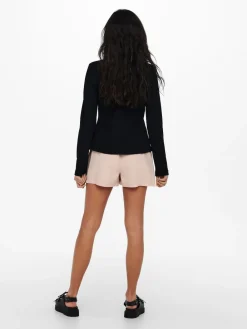 ONLY Black Button Up 100% Cotton Blazer Discount