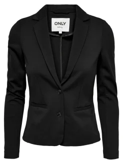 ONLY Black Button Up 100% Cotton Blazer Discount