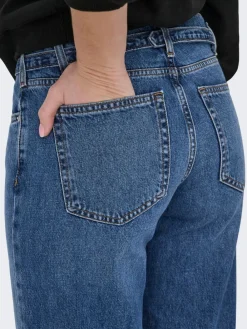 ONLY Blue Low Waist Wide Leg Belt Jeans Outlet