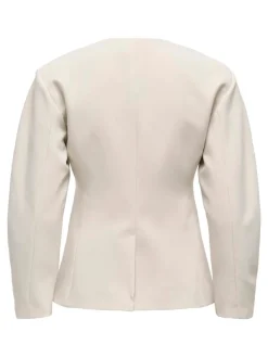 ONLY Natural Balloon Sleeve V-Neck Blazer Online