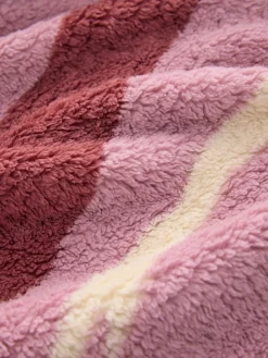 Next Orange Abstract Scene Print Teddy Borg Dressing Gown