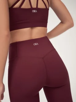 OSIA V Waist Signature Legging Burgundy Red Online