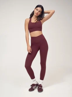 OSIA Cross Back Bra Top Cherry Red Clearance