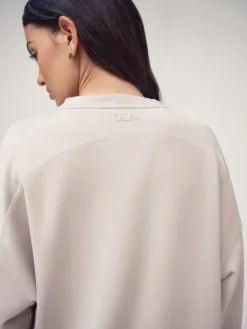 OSIA Modal Crew Neck Sweatshirt Cream Outlet