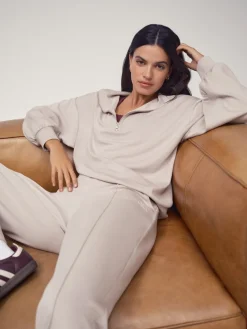 OSIA 1/4 Zip Modal Sweat Top Neutral