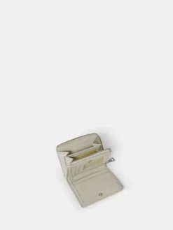 Osprey London The Stella Medium Leather Zip Purse Grey Clearance