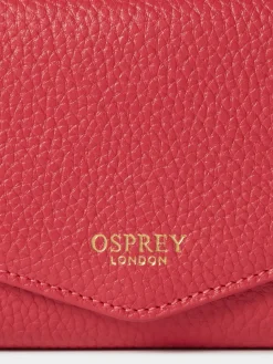 Osprey London The Core Medium Leather Matinee Purse Red New