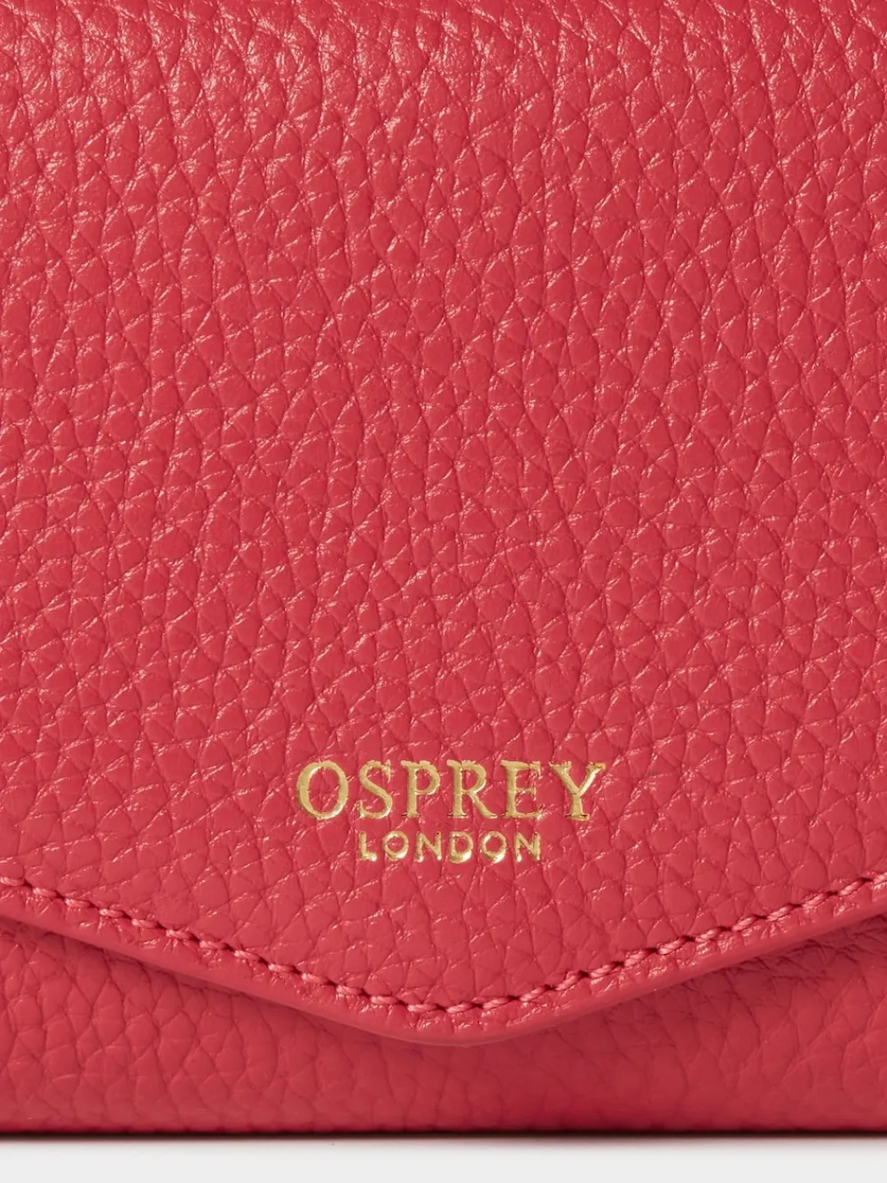 Osprey London The Core Medium Leather Matinee Purse Red New