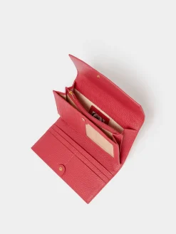 Osprey London The Core Medium Leather Matinee Purse Red New