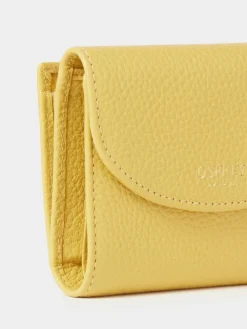 Osprey London The Core Small Leather Matinee Purse Yellow New