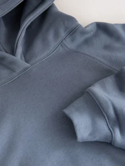 Next Relaxed Fit Heavyweight Regular Length Hoodie Pale Blue Clearance