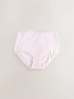 Next Pastel Full Brief Cotton Logo Knickers 4 Pack Discount