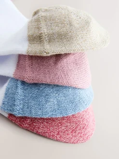 Next Heel and Toe Detail White Trainer Socks 4 Pack Pastel Best