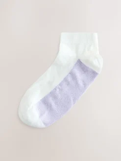 Next Pastel Marl Footbed Trainer Socks 4 Pack Clearance