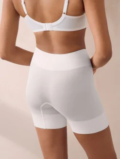 Next Seamless Smoothing Anti-Chafe Shorts 2 Pack Pastel Rose Nude / White New