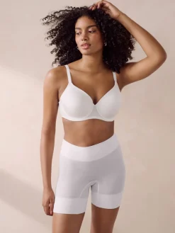 Next Seamless Smoothing Anti-Chafe Shorts 2 Pack Pastel Rose Nude / White New