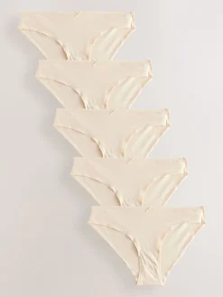 Next Pastel Rose Nude Bikini Cotton Rich Knickers 5 Pack Online