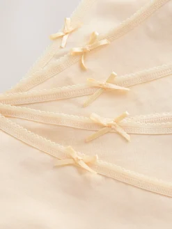 Next Pastel Rose Nude Boyshort Cotton Rich Knickers 5 Pack New