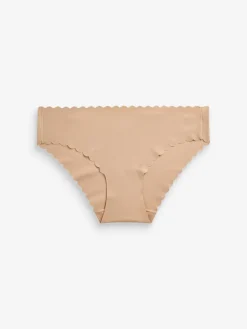 Next Brazilian No VPL Scallop Edge Knickers Pastel Rose Nude Online