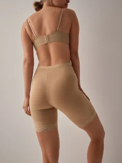 Next Cotton Blend Anti-Chafe Shorts 2 Pack Pastel Rose Nude Hot