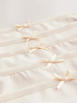 Next High Leg Cotton Rich Knickers 5 Pack Pastel Rose Nude Discount