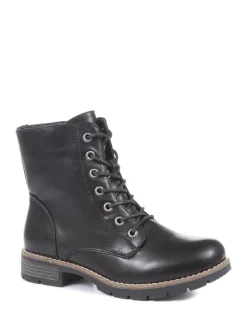 Pavers Black Ladies Lace-Up Ankle Boots Clearance