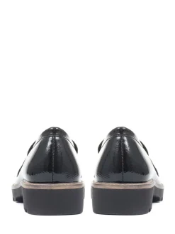 Pavers Black Patent Ladies Loafers Hot