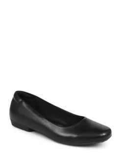 Pavers Black Pointed Toe Ballet Black Flats Clearance