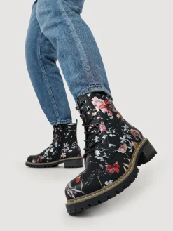 Pavers Wide Fit Lace-Up Ankle Boots Black Sale