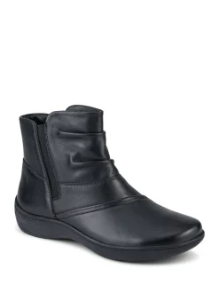Pavers Wide Fit Leather Ankle Boots Black Sale