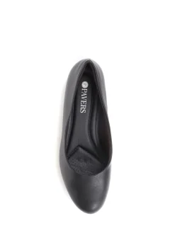 Pavers Block Heel Court Shoes Black Best