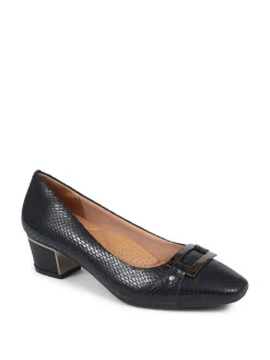 Pavers Heeled Court Shoes Blue Sale