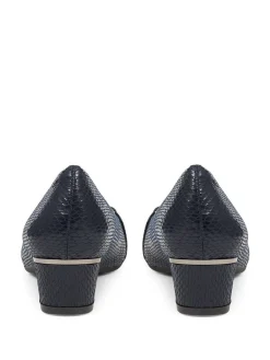 Pavers Heeled Court Shoes Blue Sale