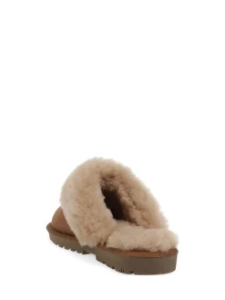 Pavers Sheepskin Lined Slippers Brown Clearance