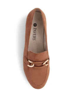 Pavers Smart Slip On Loafers Brown Clearance