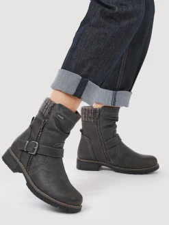 Pavers Casual Biker Boots Grey Hot