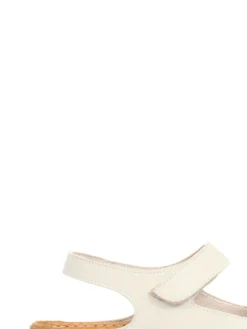 Pavers Ladies Touch Fasten Sandals Cream New