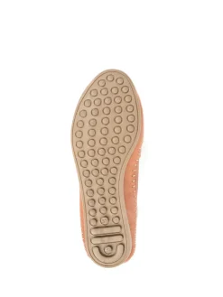 Pavers Leather Slip-On Pumps Orange Online