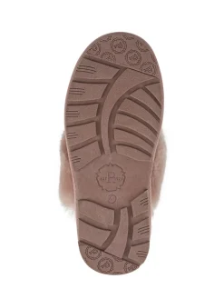 Pavers Sheepskin Lined Slippers Pink Online