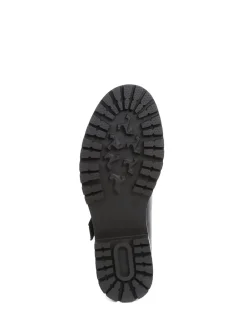 Pavers Mary Jane Buckle Shoes with Chunky Sole Plain Black Clearance