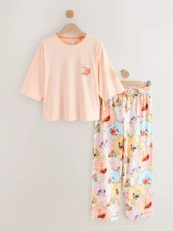 Next Peach Pink Hen Jersey Short Sleeve Pyjamas Sale
