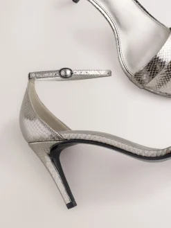 Next Forever Comfort® Strappy Heeled Sandals Pewter Online