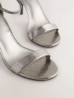 Next Forever Comfort® Strappy Heeled Sandals Pewter Online