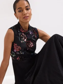 Phase Eight Black Lela Sequin Dress Clearance