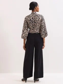 Phase Eight Black Leopard Jumpsuit Hot