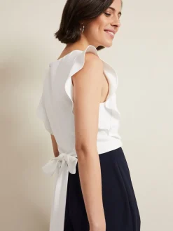 Phase Eight Ayla Ruffle Jumpsuit Blue Sale