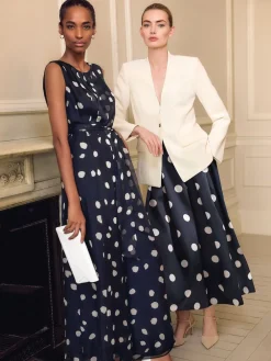 Phase Eight Blue Maxine Spot Jumpsuit Outlet